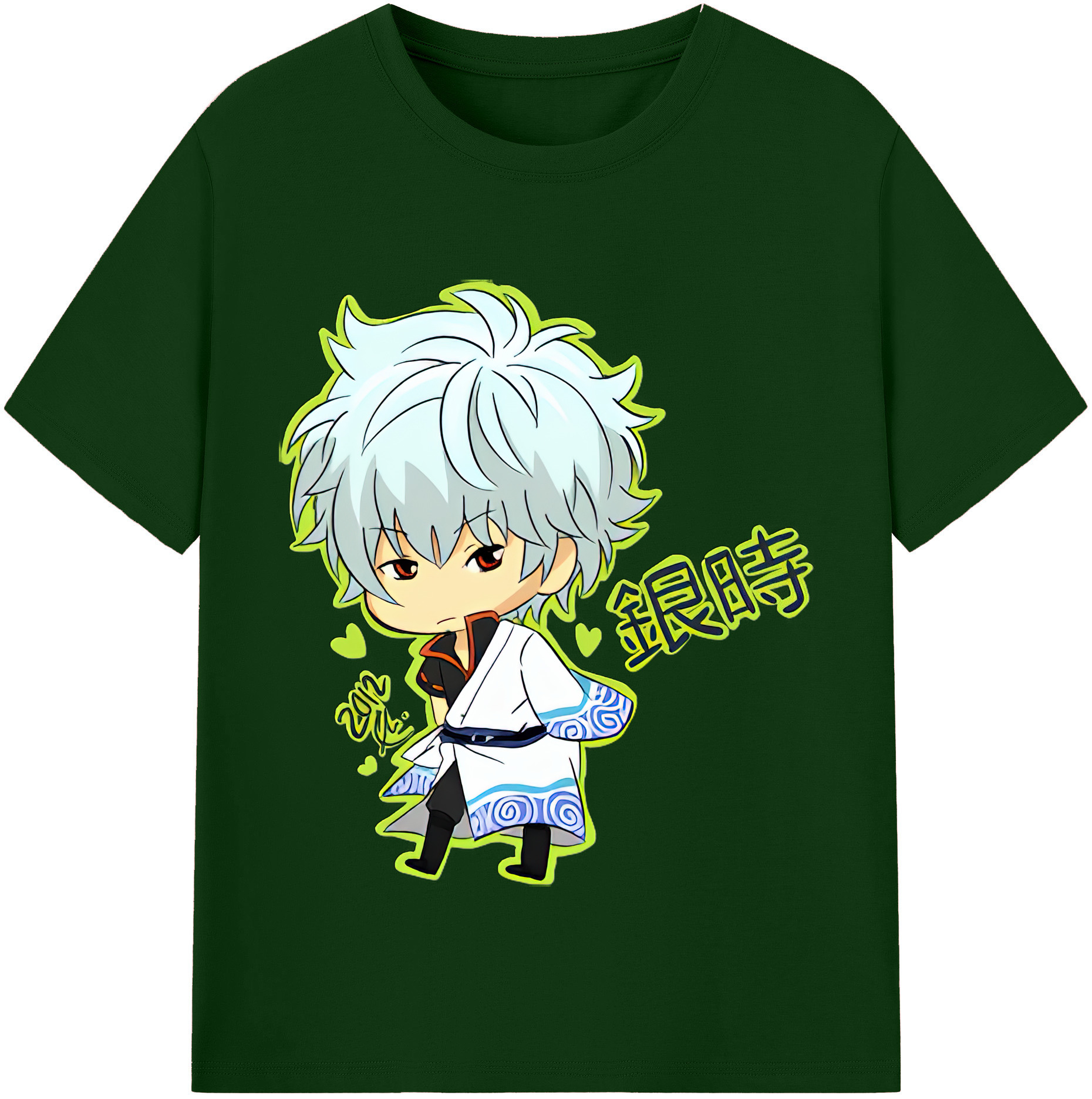 （画像用） ぎんたま 坂田銀時（さかたぎんとき） 神楽 志村新八（しむら しんぱち） GINTAMA Sakata Gintoki Kagura Shimura Shinpachi 綿100％半袖Tシャツ（フロントプリント）